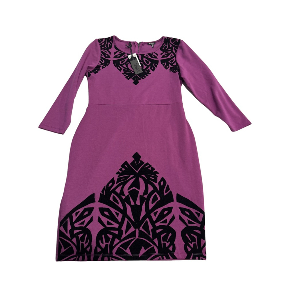 Women's Buffalo David Bitton Dress Size L Purple 3/4 Sleeve